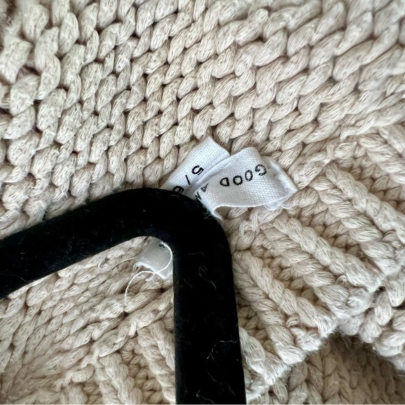 Good American Crewneck Chunky Knit Sweater Pullover Cropped Cream 5/6 2XL / 3XL - Picture 8 of 8